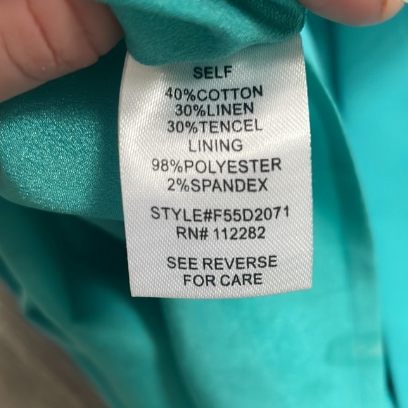 Adelyn Rae | Sleeveless Crepe Mini Turquoise Bodycon Cocktail Dress Size Medium - Picture 10 of 10